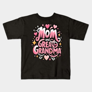 happiness is being a mom and great grandma Kids T-Shirt